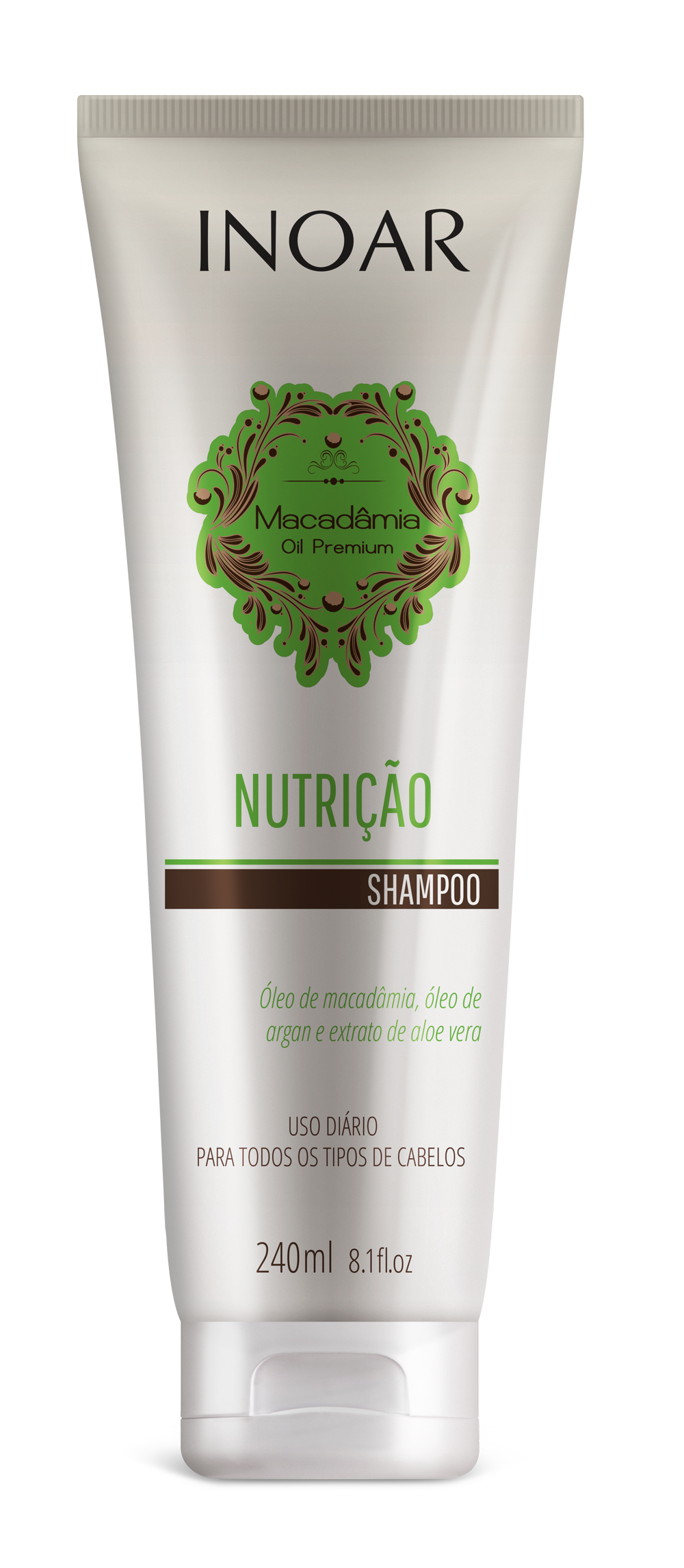 INOAR Macadamia Shampoo - šampūnas su makadamijos aliejumi 240 ml