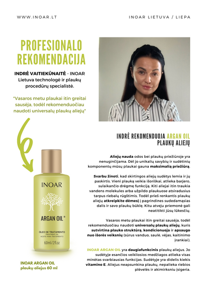 INOAR Argan Oil - daugiafunkcinis argano aliejus